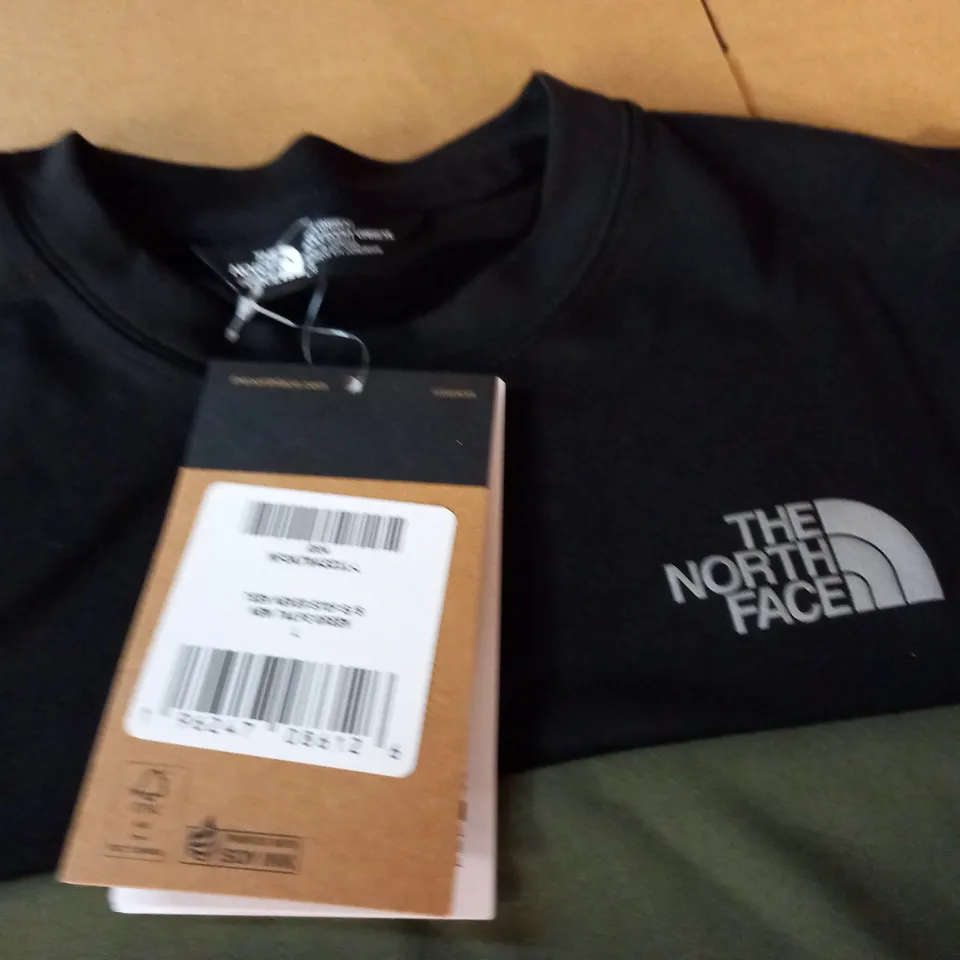 NORTH FACE TEEN GREEN TAUPE T-SHIRT - L/G