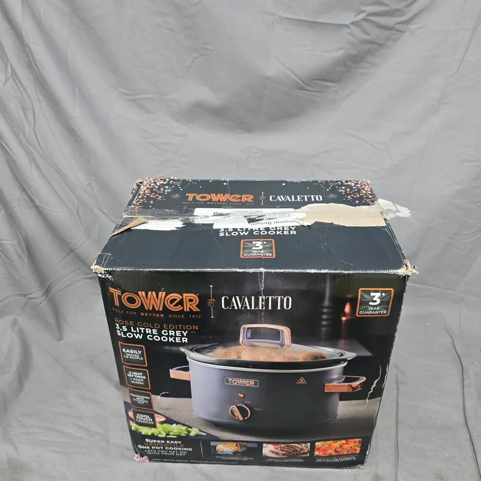 TOWER CAVALETTO 3.5 LITRE SLOW COOKER - ROSE GOLD EDITION