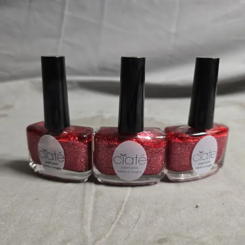 LARGE QUANTITY OF CIATE LONDON NAIL PAINT POTS – GLITTER RED