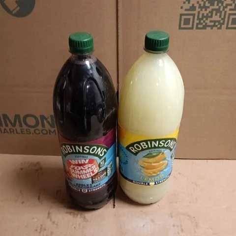 6 ROBINSONS DOUBLE STRENGTH JUICES TO INCLUDE FLAVOURS APPLE/BLACKCURRANT & LEMON (6X1.75L)
