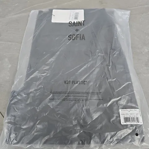 SAINT + SOFIA RUNWAY PANT – BLACK – UK 12 (US 8 / EU M) – 34-INCH WAIST 