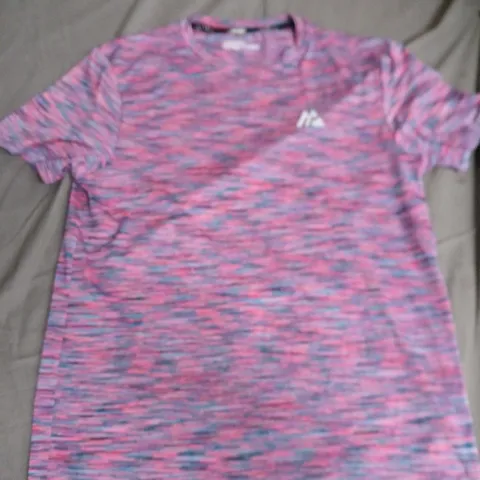 MONTIREX T-SHIRT – PINK/BLUE MARBLED PATTERN, SIZE S
