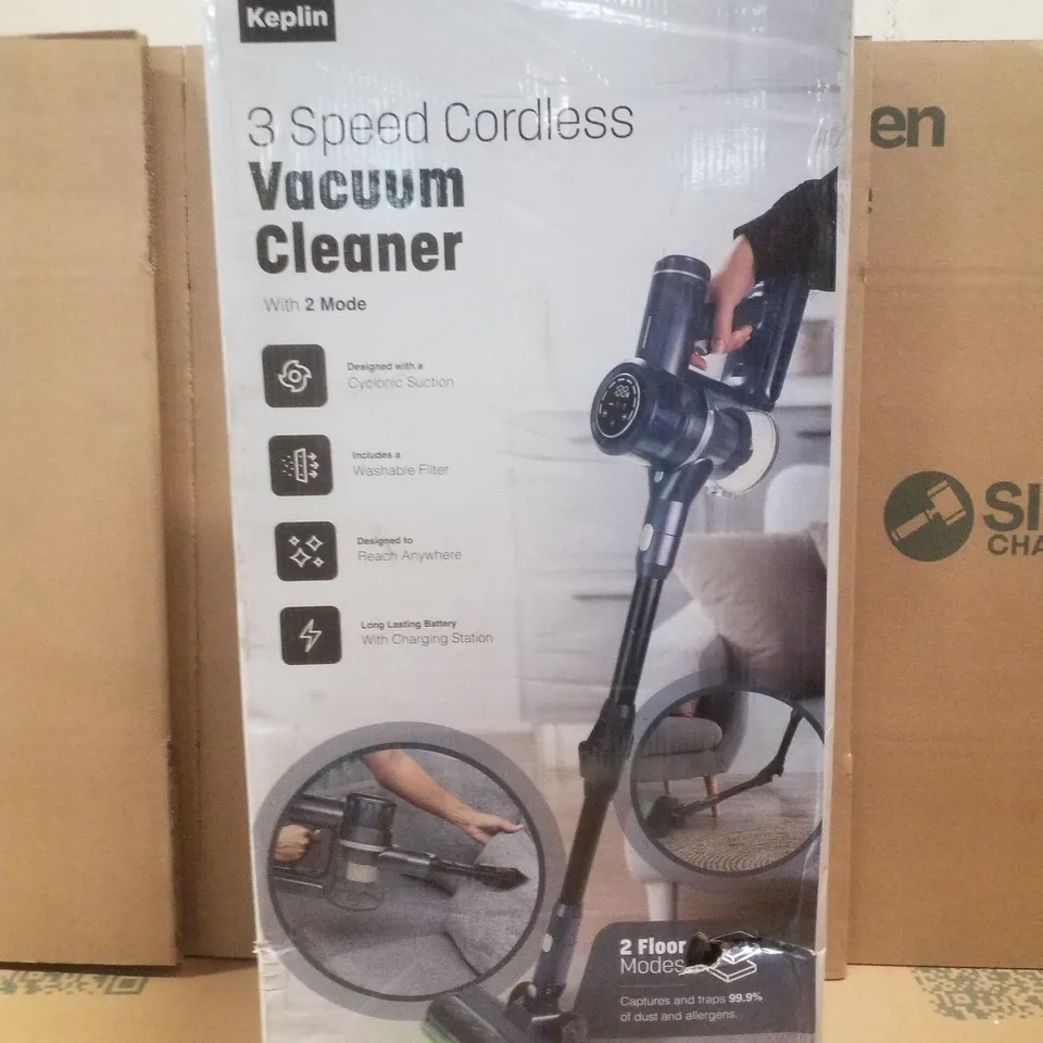 BOXED KEPLIN 3 SPEED CORDLESS VACUUM CLEANER