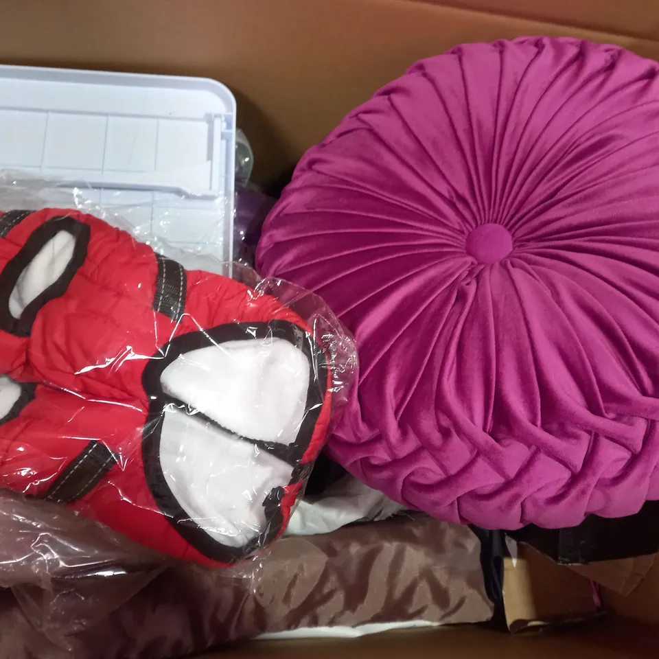 BOX OF APPROXIATELY 20 ASSORTED HOUSEHOLD ITEMS TO INCLUDE PHOTO FRAME, BONSAI TREE LIGHT, ETC