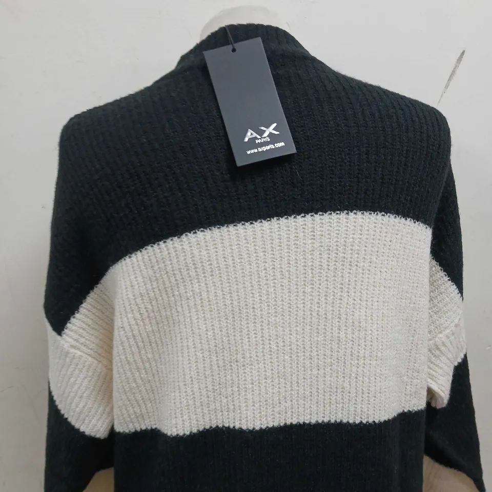 AX PARIS ŠATY BLACK/CREAM - SIZE M/L