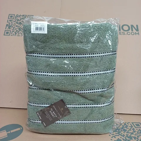 BROMLEY STRIPE XL BATH SHEET – 3 PACK (90 X 150 CM) – GREEN