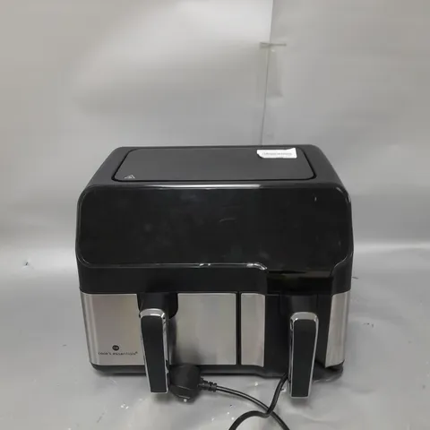 BOXED COOK'S ESSENTIALS 7.7L DUAL AIR FRYER IN BLACK
