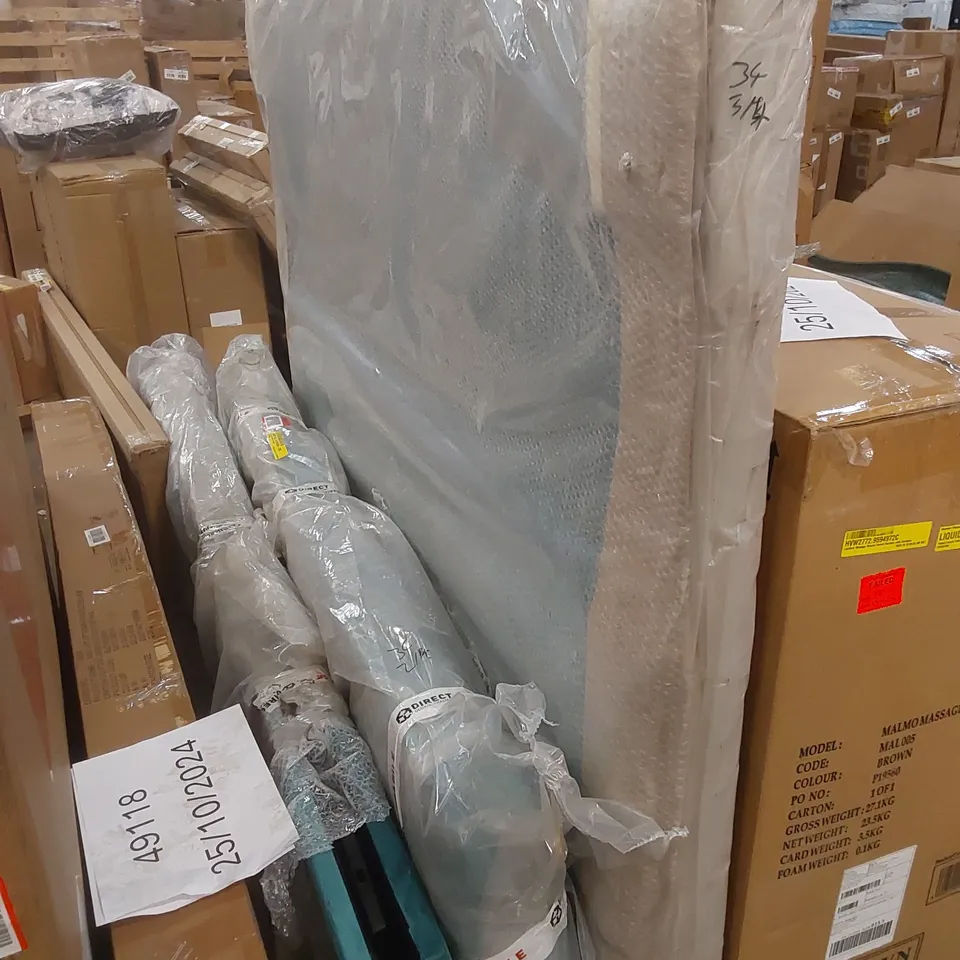 BAGGED BURGOYNE UPHOLSTERED STORAGE BED (4 PIECES)