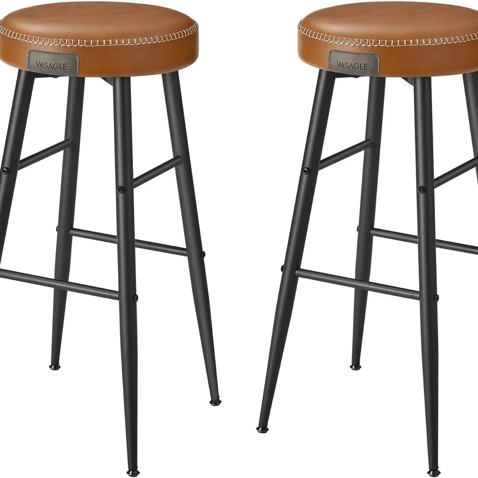 BOXED VASAGLE EKHO COLLECTION - BAR STOOLS SET OF 2
