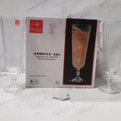 BOXED PACK OF 5 BORMIOLI SLING COCKTAIL GLASSES 