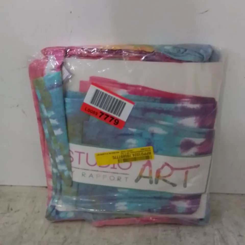 BAGGED STRAHAN MULTI-COLOUR 132 TC DUVET COVER SET // SIZE: DOUBLE 