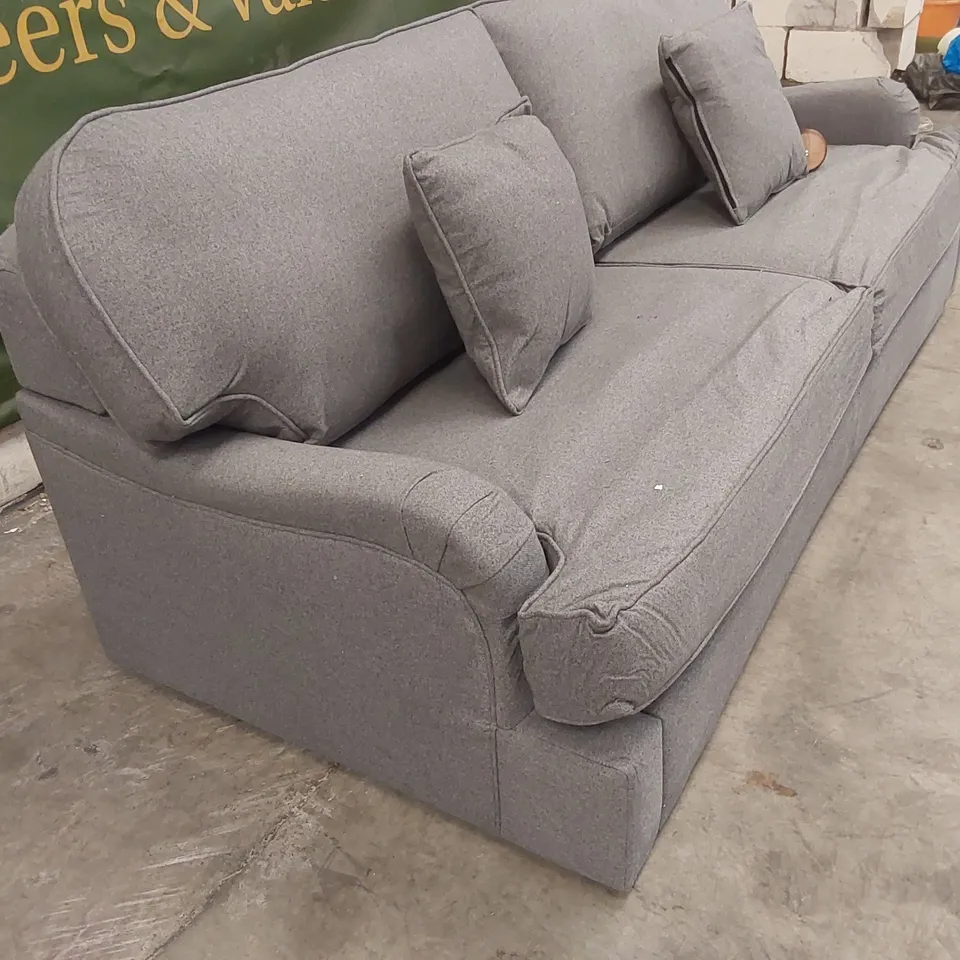 QUALITY DESIGNER FABRIC UPHOLSTERED SOFA BED - GREY