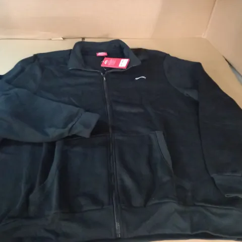 SLAZENGER BLACK ZIP THROUGH JACKET - XXXL