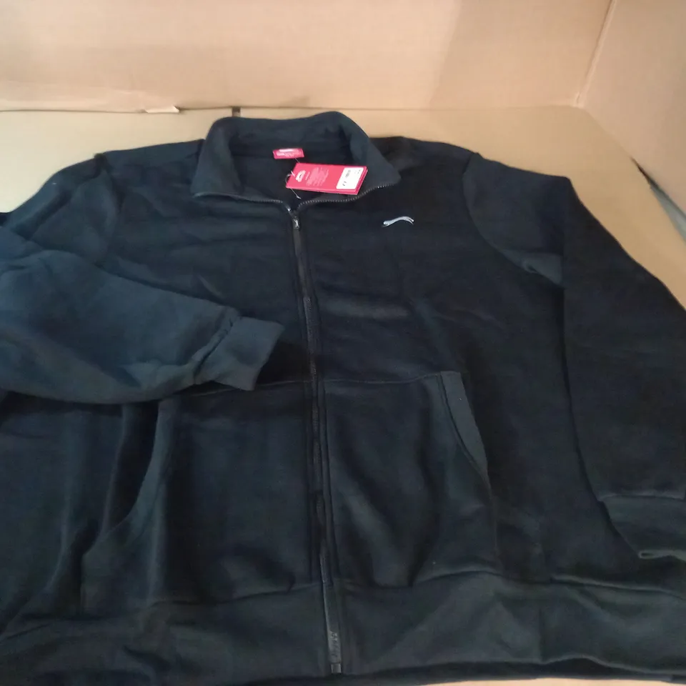 SLAZENGER BLACK ZIP THROUGH JACKET - XXXL