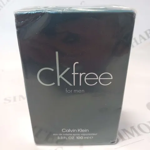 BOXED AND SEALED CALVIN KLEIN CK FREE EAU DE TOILETTE 100ML