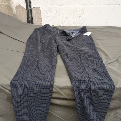 HACKETT LONDON KENSINGTON SLIM BLUE CHECK TROUSERS SIZE 38 WITH TAGS