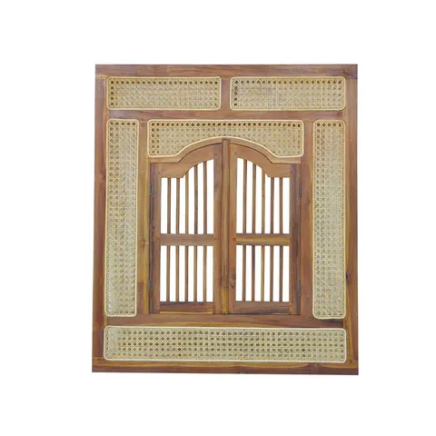 BOXED ALFEU SOLID WOOD RECTANGLE WALL MIRROR 