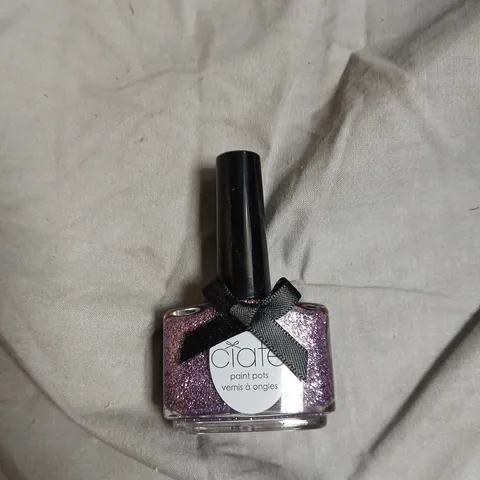 BOX OF APPROXIMATELY 150 CIATÉ PAINT POTS NAIL POLISH – HELTER-SKELTER PURPLE GLITTER 13.5ML-NO EXPIRY DATE SHOWN 