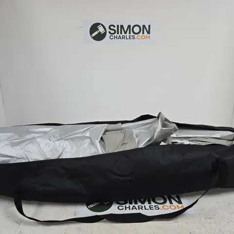 CAMPING AWNING IN BLACK CARRY BAG
