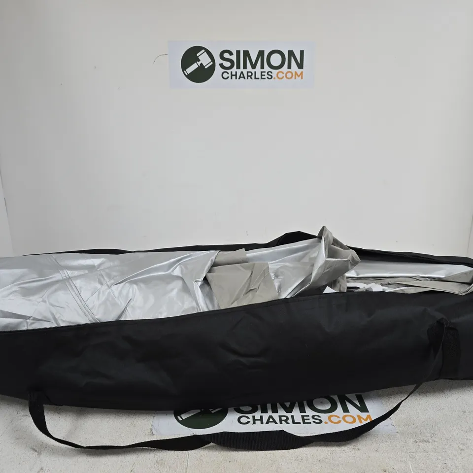 CAMPING AWNING IN BLACK CARRY BAG
