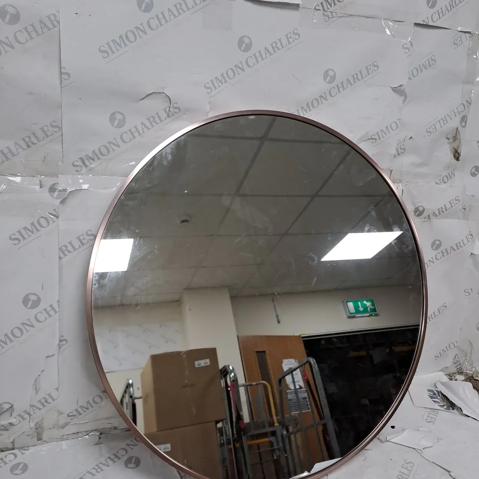 PINK CIRCULAR WALL MIRROR 