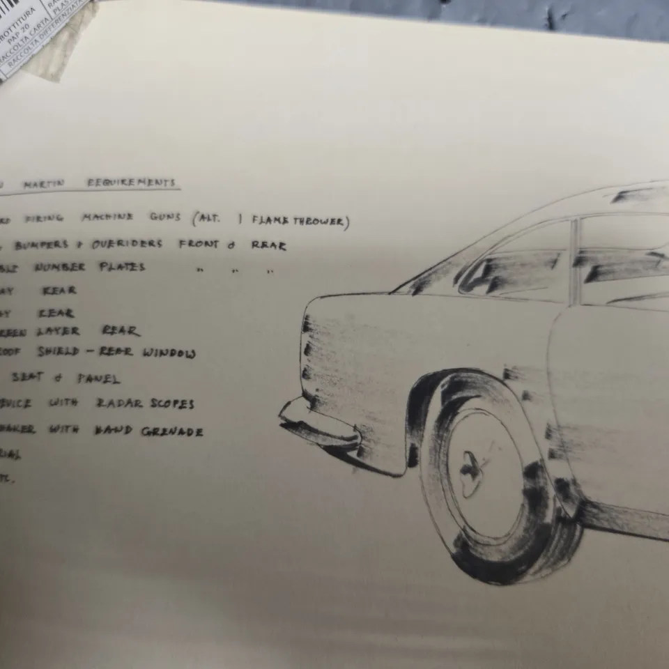ASTON MARTIN CONCEPT SKETCHES – KEN ADAM LIMITED EDITION ART PRINT (142/650)
