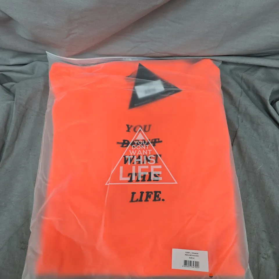 YDWTL ORANGE REDLINE HOODIE – SIZE S
