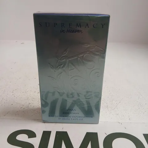 BOXED AND SEALED SUPREMACY IN HEAVEN AFNAN POUR HOMME 100ML