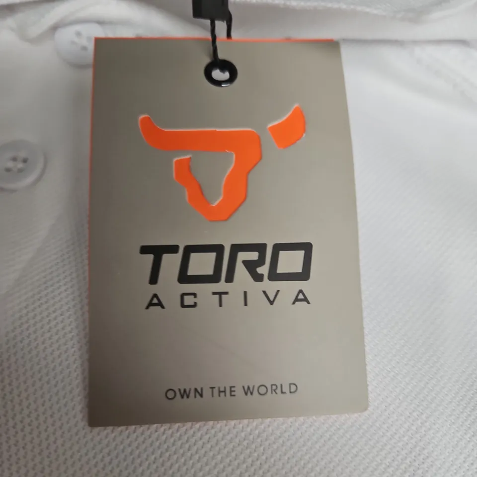 TORO ACTIVA POLO SHIRT - WHITE, MEDIUM