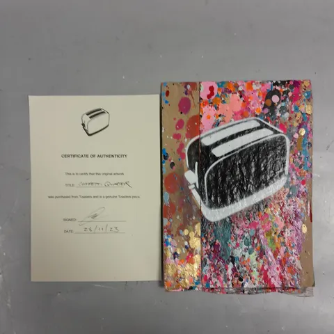 TOASTERS CONFETTI QUARTER ORIGINAL ON CARDBOARD