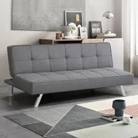 BOXED COSTWAY 3 SEATER GREY SOFA BED