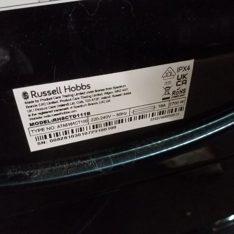 RUSSELL HOBBS RH8CTD111B 11 SERIES, 8KG CONDENSER DRYER IN BLACK