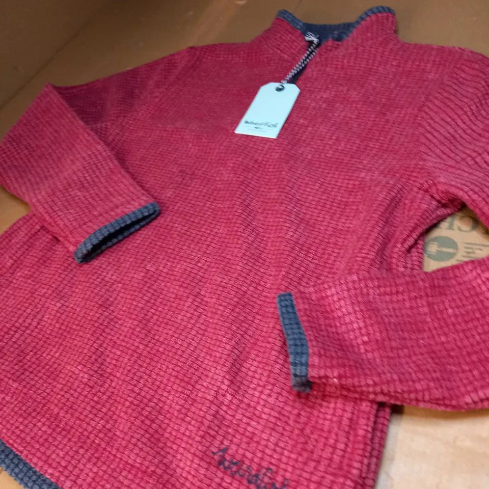 WEIRD FISH BEYONCE ECO 1/4 ZIP GRID FLEECE SIZE 14