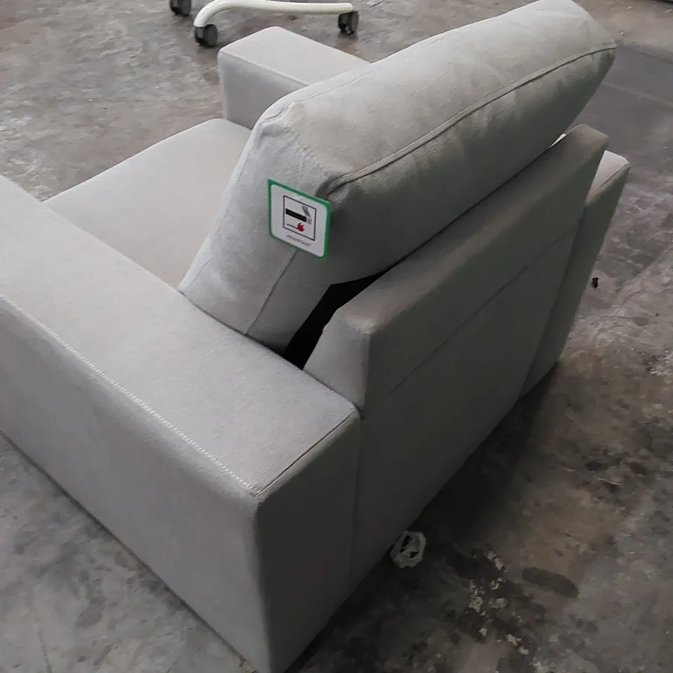 DESIGNER FABRIC UPHOLSTERED ARMCHAIR 