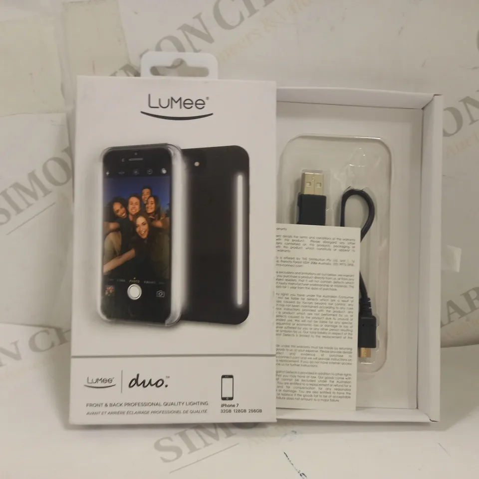 LUMEE DUO SMARTPHONE CASE WITH FRONT AND BACK PROFESSIONAL QUALITY LIGHTING FOR IPHONE 7