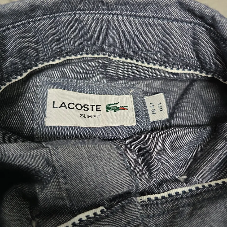 LACOSTE SLIM FIT SHIRT – MEN’S, FR 42 / USA L 