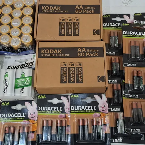 LOT OF 20 ASSORTED PACKS OF BATTERIES TO INCLUDE TODAY AND DURACELL