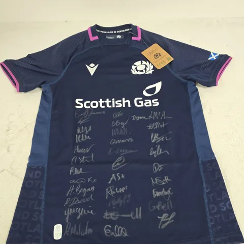  WOMEN'S SCOTLAND REPLICA JERSEY – SIGNED -  UK SIZE 12