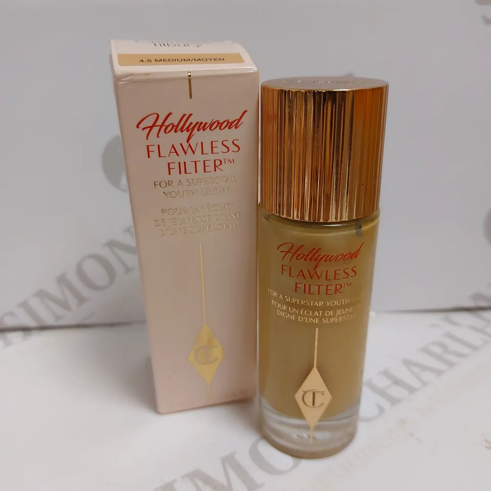 CHARLOTTE TILBURY HOLLYWOOD FLAWLESS FILTER LIQUID FOUNDATION 30ML - 4.5 MEDIUM