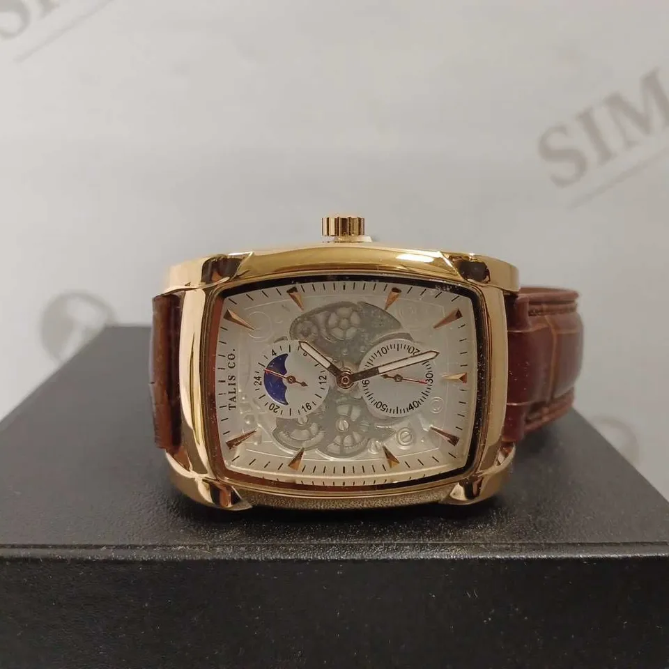 MENS TALIS CO WATCH DUEL GIFT BOX 2X WATCHES INCLUDED – BRAND NEW - LEATHER STRAP