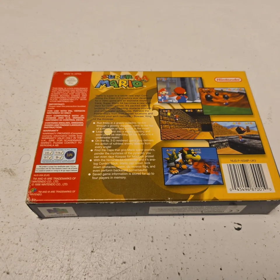 NINTENDO 64 SUPER MARIO 64 VIDEO GAME