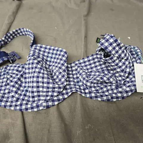 PANACHE SWIM GINGHAM OLIVIA FULL CUP BIKINI TOP - 34F