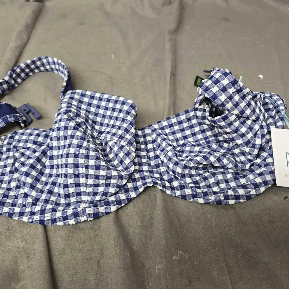 PANACHE SWIM GINGHAM OLIVIA FULL CUP BIKINI TOP - 34F