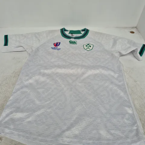 CANTERBURY IRFU RUGBY JERSEY – WHITE/GREEN, XL 