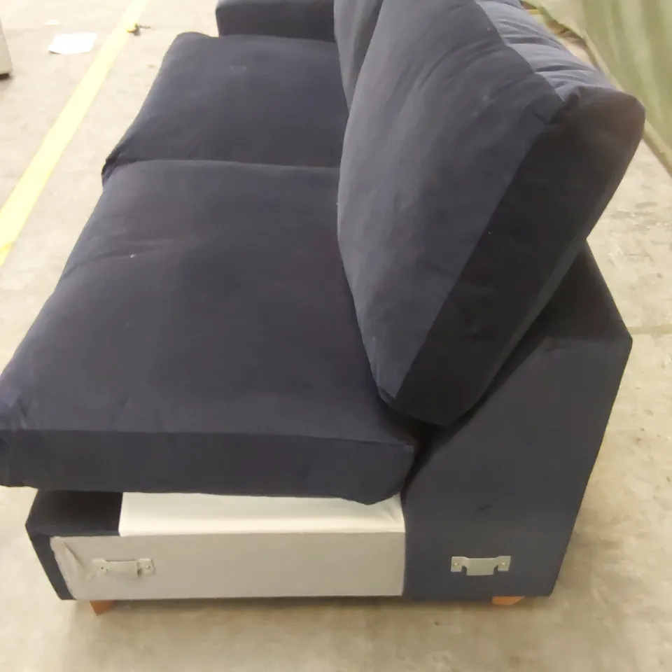 QUALITY DESIGNER QUALITY DESIGNER CORNER SOFA SECTION - NAVY VELVET // SECTION OF A SOFA ONLY