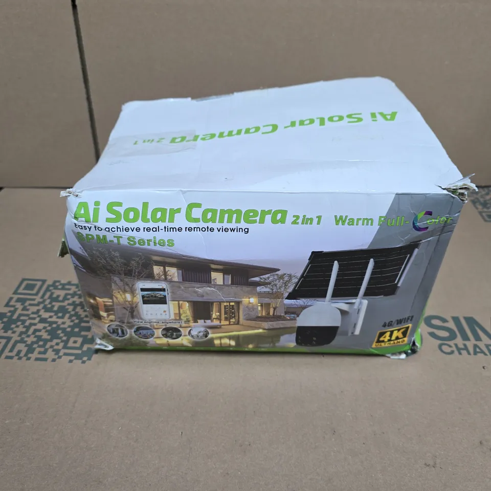 AI SOLAR CAMERA 2-IN-1 SOLAR SECURITY CAMERA KIT WITH SOLAR PANEL – 4G/WIFI, 4K