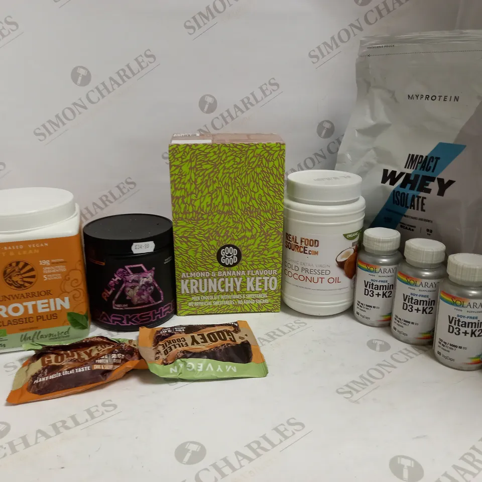 LOT OF 10 ASSORTED PROTEIN/HEALTH FOOD ITEMS
