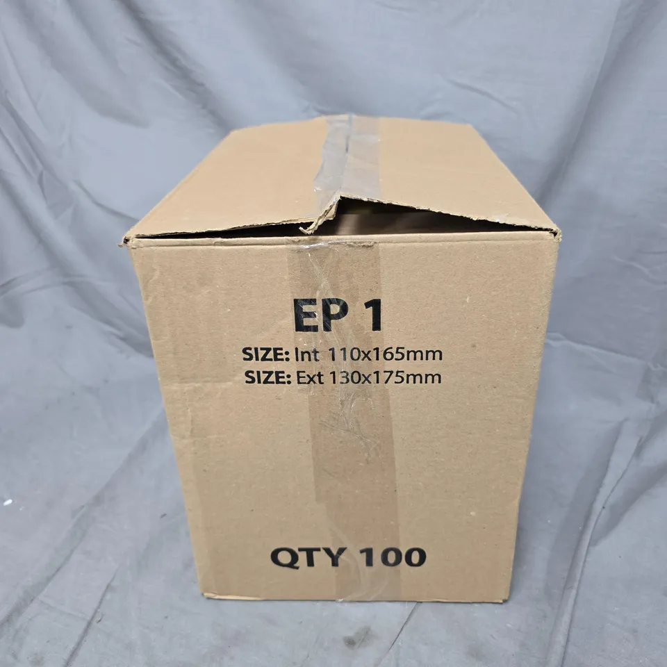 MAILER ENVELOPES EP1 – 100 PACK (INTERNAL 110X165MM, EXTERNAL 130X175MM) BRITISH MADE