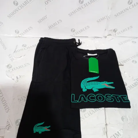 LACOSTE BLACK SHORTS AND TOP FIT SIZE XL