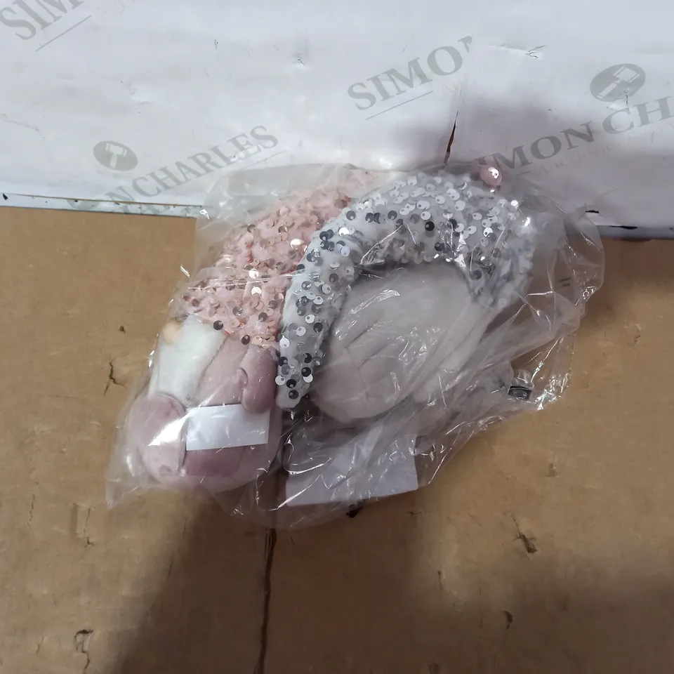 SET OF TWO SEQUIN HAT GONK PINK/SILVER RRP £12.99